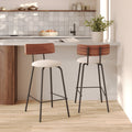Alize - Conjunto de 2 Sillas Isla Central de Tela Beige