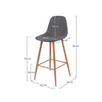 Fredrik - Lot De 2 Chaises De Bar En Tissu Gris