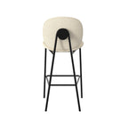 Iris - Set of 2 Central Island Chairs in Beige Bouclé Fabric