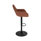 Adam - Lot De 2 Chaises De Bar Effet Laine Bouclette Rouge Brique