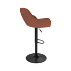 Adam - Lot De 2 Chaises De Bar Effet Laine Bouclette Rouge Brique