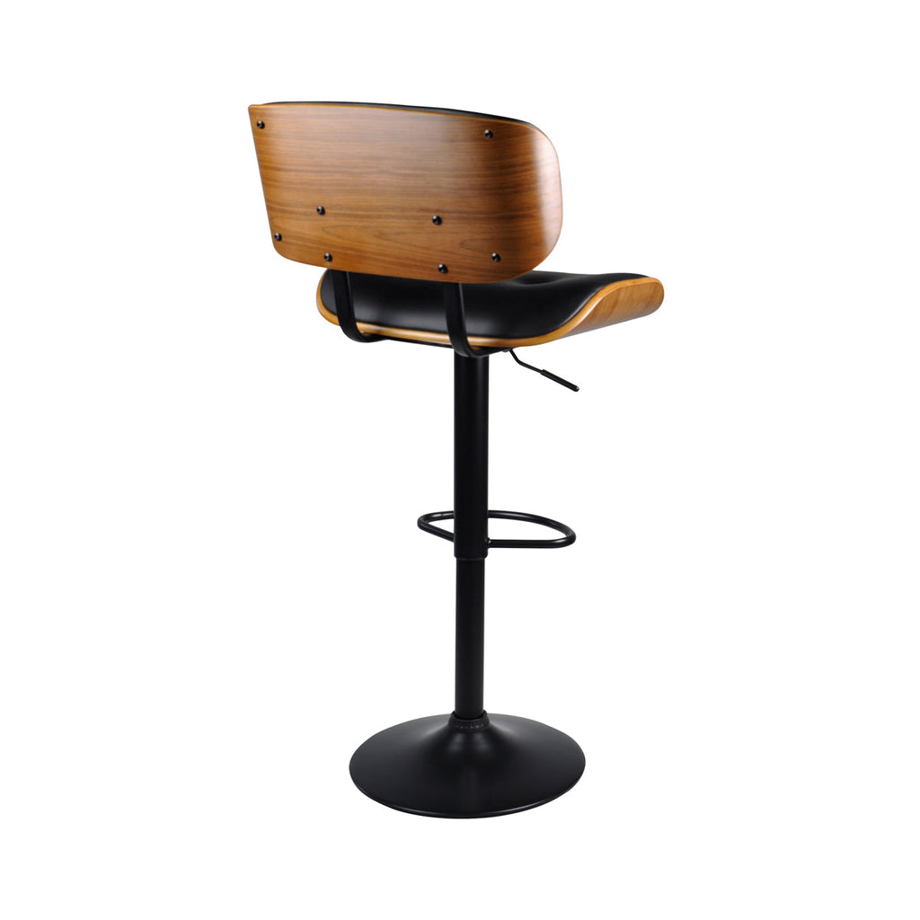 Melchior - Chaise De Bar Réglable En Cuir Synthétique Noir