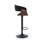 Basile - Chaise De Bar Réglable Et Pivotante En Cuir Synthétique Noir