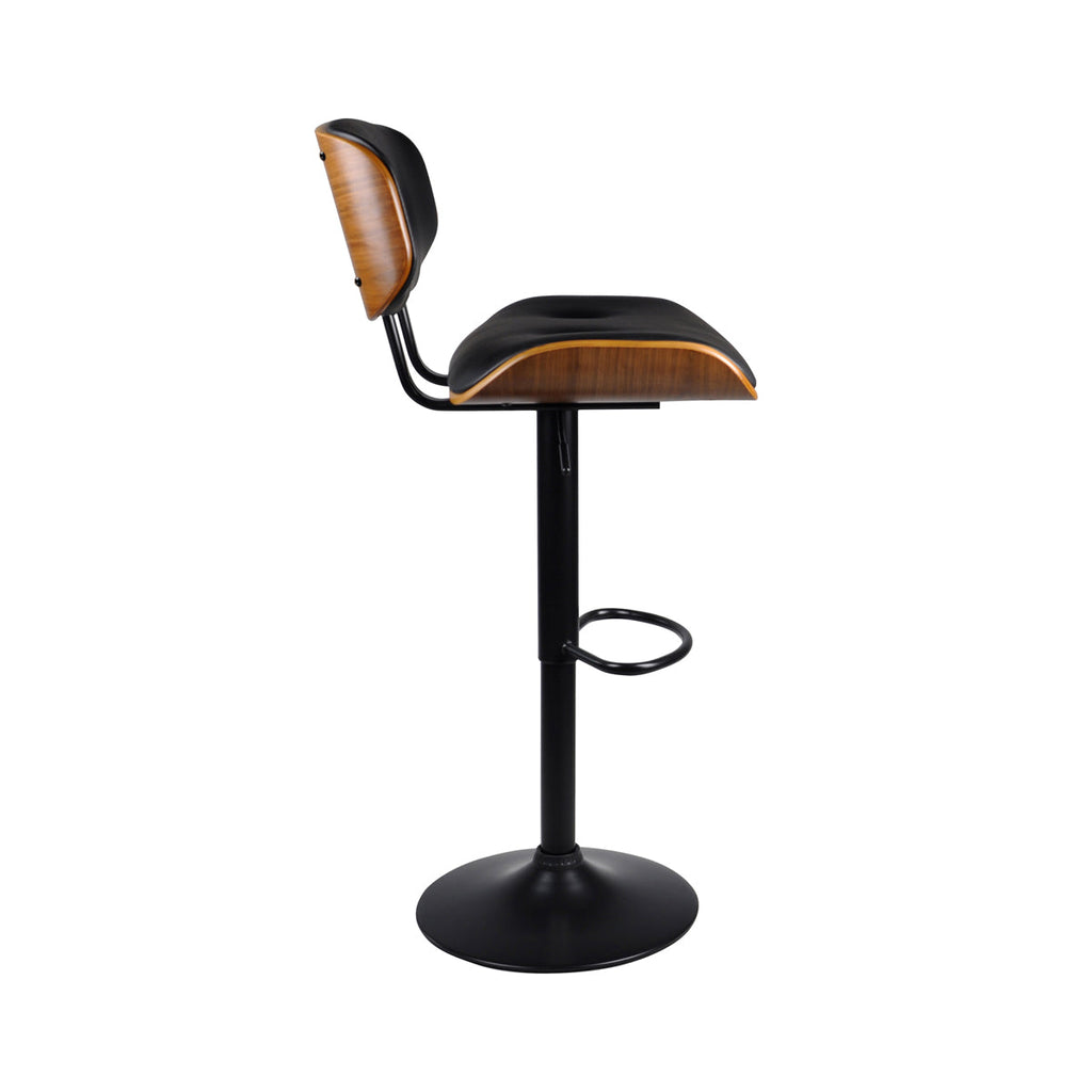Melchior - Chaise De Bar Réglable En Cuir Synthétique Noir