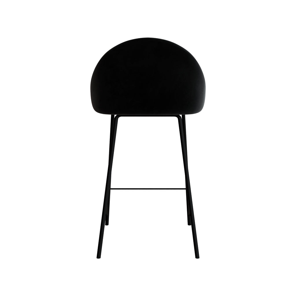 Misty - Lot De 2 Chaises Pour Îlot Central En Velours Noir