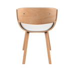 Adelmar - Chair In Light Wood And White Pu