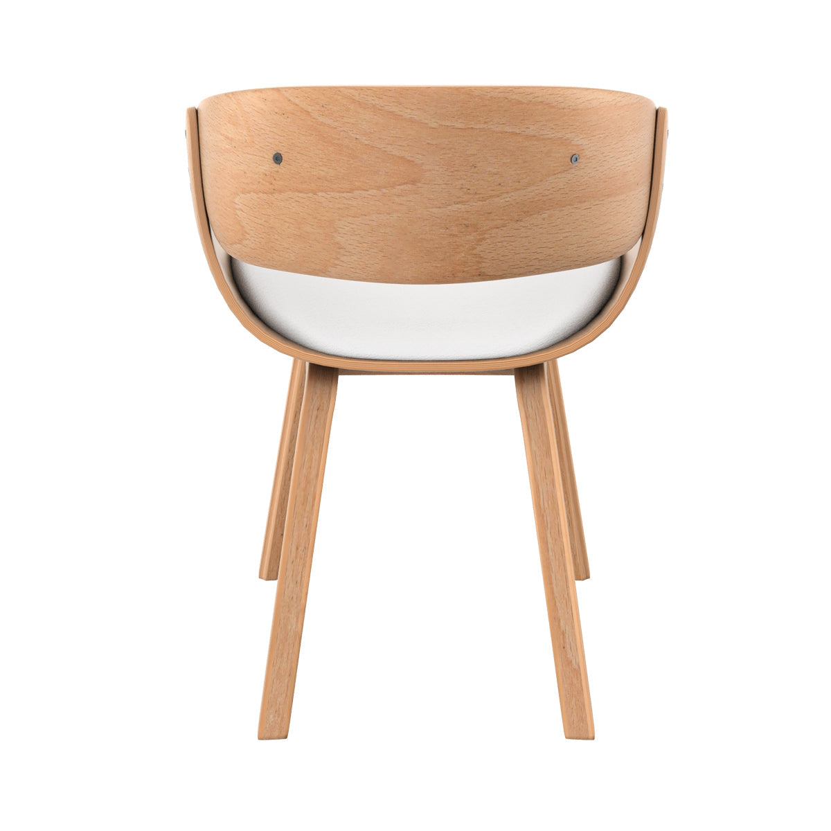 Adelmar - Chair In Light Wood And White Pu