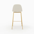 Henrik - Lot De 2 Chaises Pour Îlot Central En Cuir Synthétique Blanc