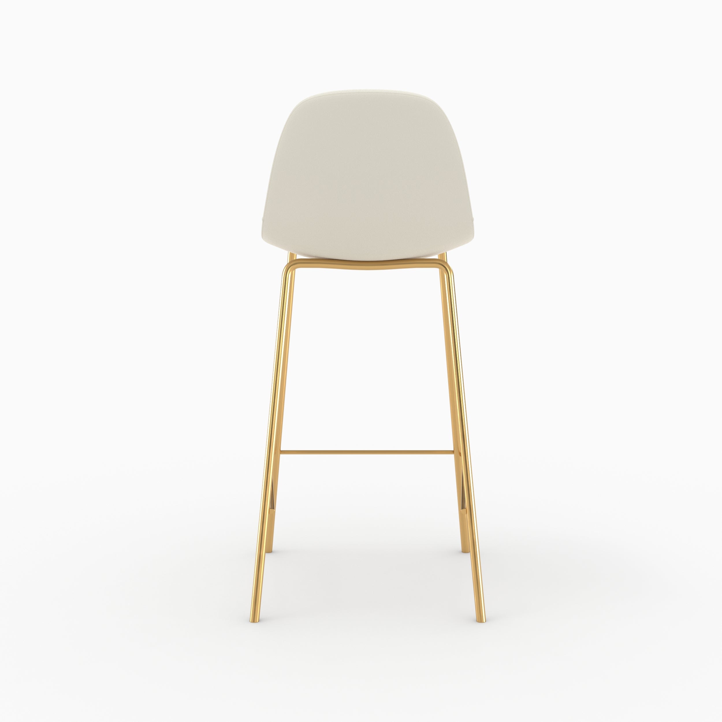 Henrik - Lot De 2 Chaises Pour Îlot Central En Cuir Synthétique Blanc