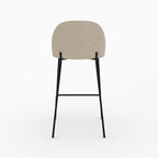 Karl - Lot De 2 Chaises Pour Îlot Central En Tissu Bouclé Beige