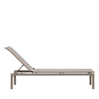 Massimo - Chaise longue reclinabile - Alluminio - Beige