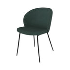 Groom - Lot De 2 Chaises Vertes En Tissu Bouclette Et Pieds En Métal