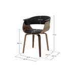 Piada - Chaise En Cuir Synthétique Noir