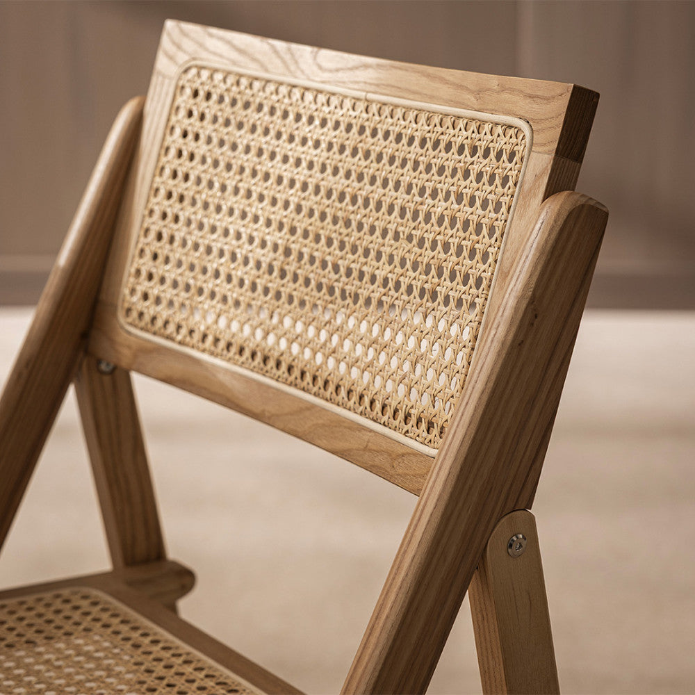 Paula - Silla plegable - Rejilla y madera - Madera clara