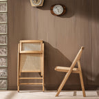 Paula - Silla plegable - Rejilla y madera - Madera clara