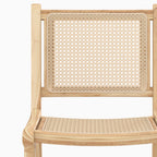 Kyla - Lot De 2 Chaises Pour Îlot Central En Teck Et Cannage Rotin