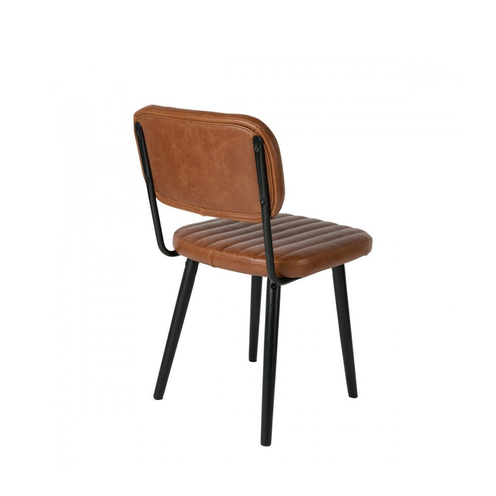 Jake Worn - Silla Retro Acolchada - Marrón