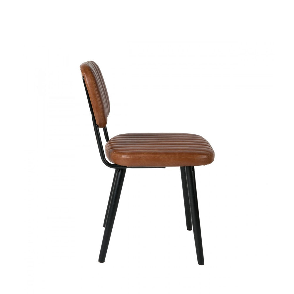 Jake Worn - Silla Retro Acolchada - Marrón