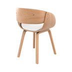 Adelmar - Chair In Light Wood And White Pu