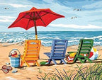Pintura por números - Sillas en la playa