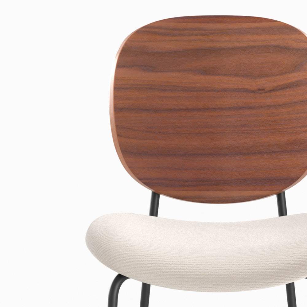 Simone - Lot De 2 Chaises Pour Îlot Central En Tissu Beige