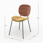 Simone - Lot De 2 Chaises En Velours Jaune Moutarde