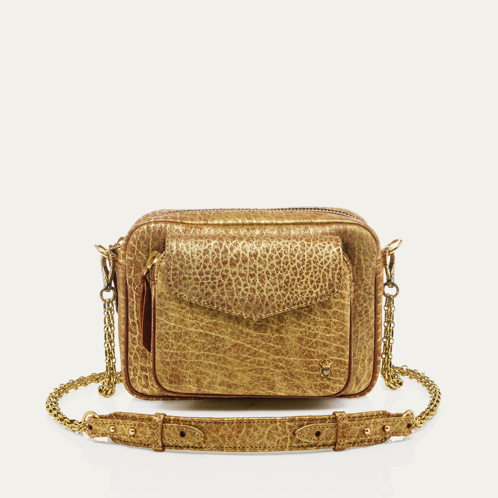 Charly Leather Bubble Antique Gold