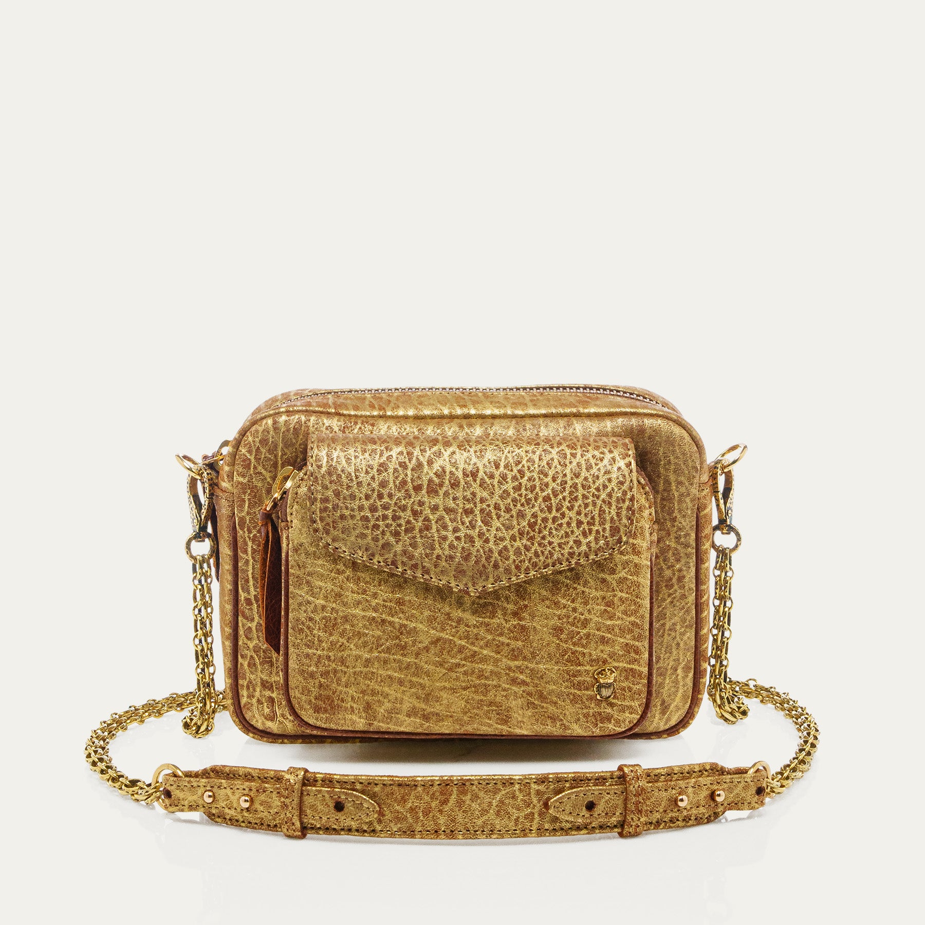 Charly Leather Bubble Antique Gold