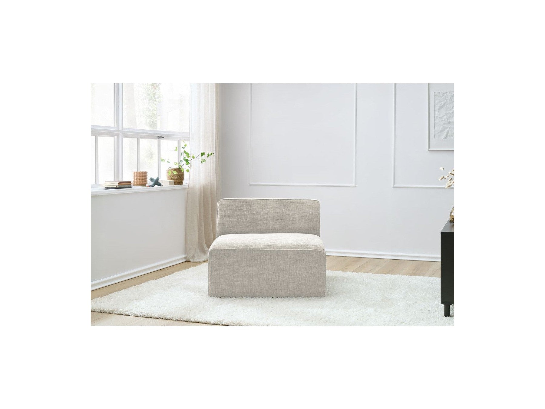 Sillón sin brazos de 1 plaza para sofá modular - MEGEVE - Tejido texturizado