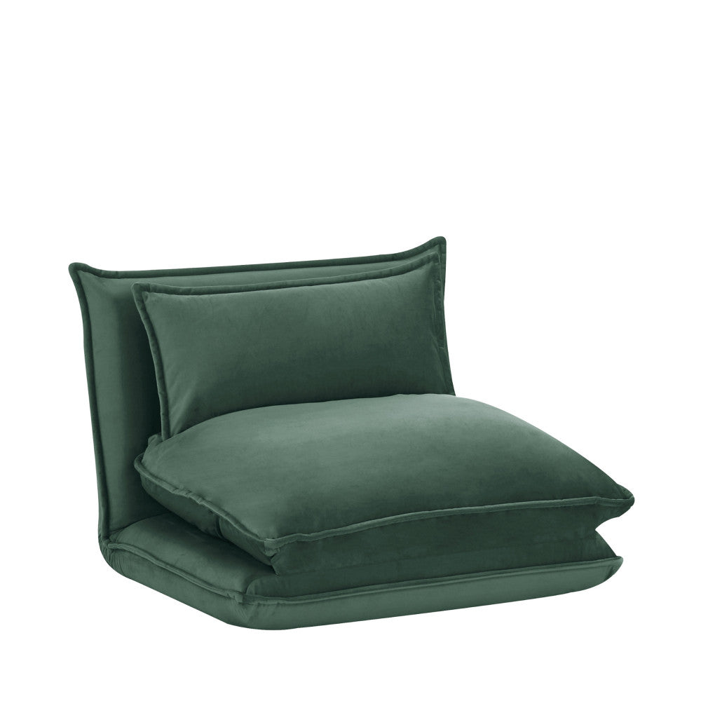 Nala - Poltrona Letto Singola - Velluto - Verde Bosco