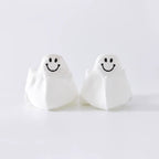Calcetines blancos de algodón con lengua sonriente para mujer