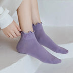 Chaussettes Mi-Hautes Coeur Tendre & Volant