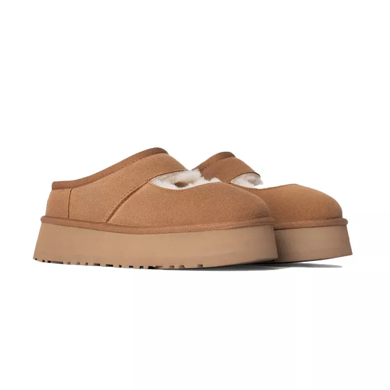 W Bea Mary Jane Slippers - Chesnut