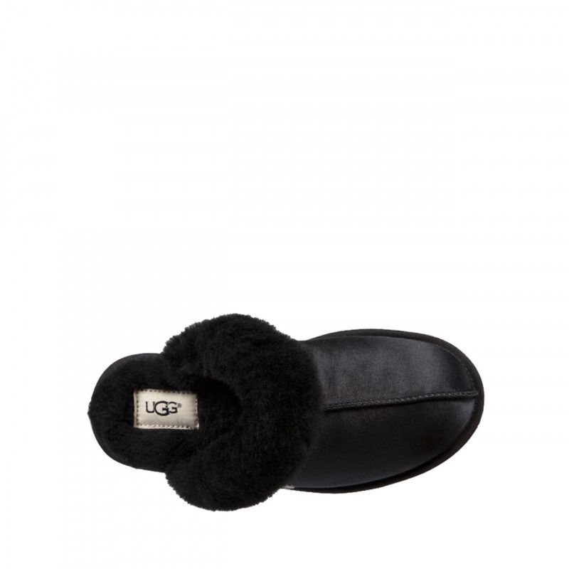 Pantuflas Scufette Ii de satén - Negro - Mujer