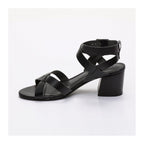 White Sun - Sandales Talon Anaba - Black Buff - Black