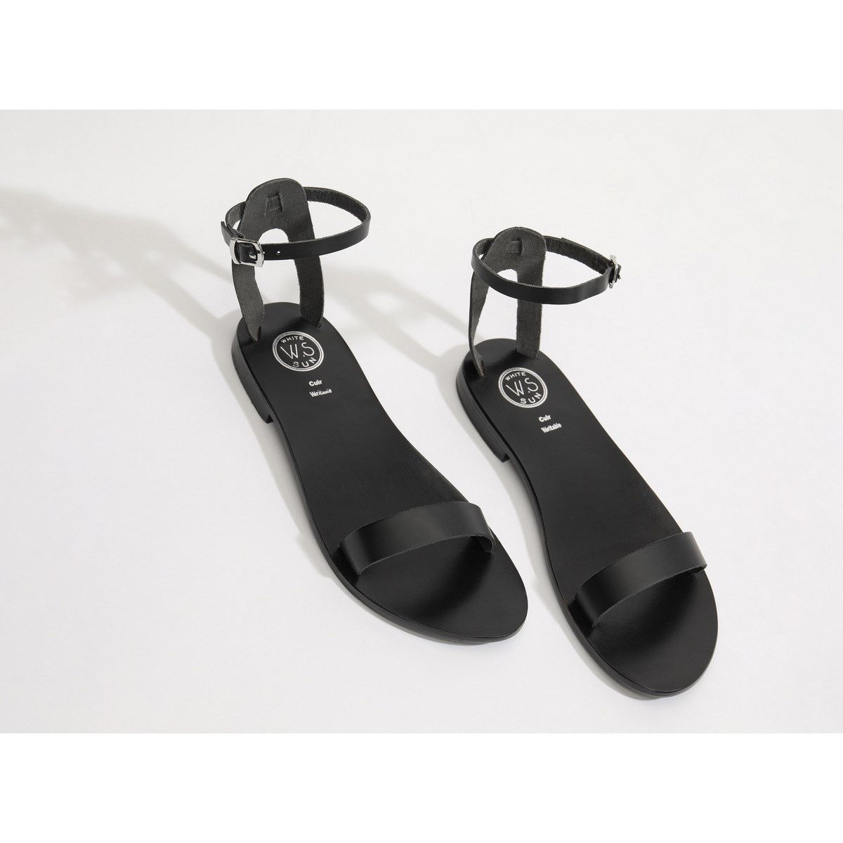White Sun - Sandales Cavaliers - Black Buff - Noir