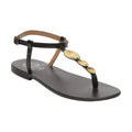 White Sun - Sandalias Cymatium - Piel de cabra negra - Black