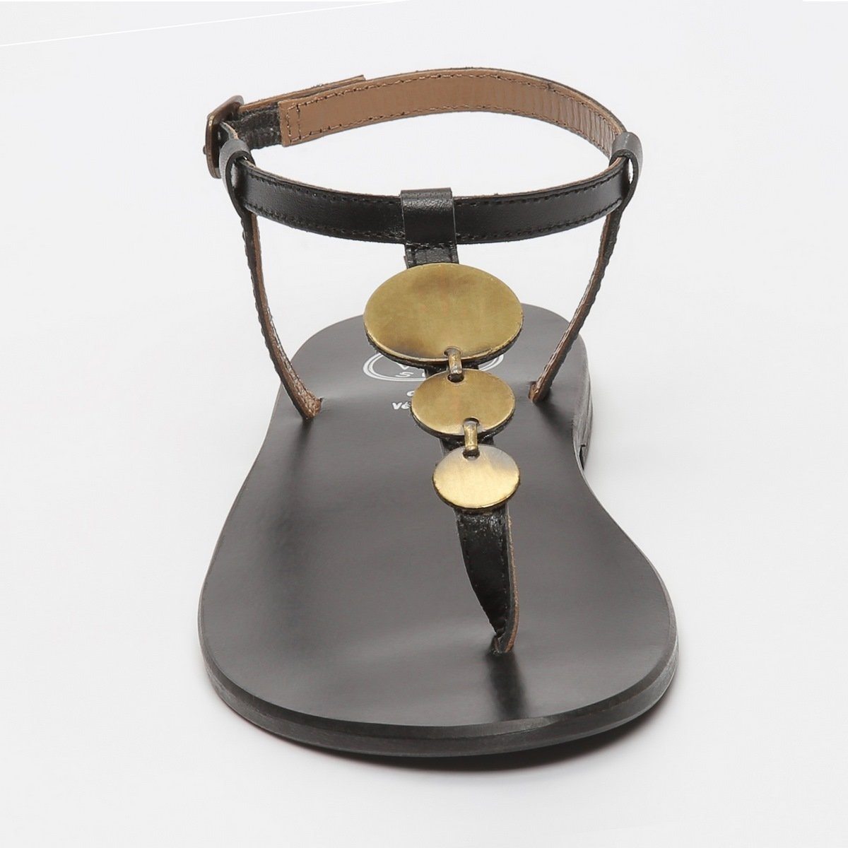 White Sun - Sandalias Cymatium - Piel de cabra negra - Black