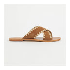White Sun - Mules Marni - Camel Goat Suede - Camel+Beige