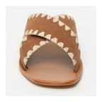 White Sun - Mules Marni - Camel Goat Suede - Camel+Beige