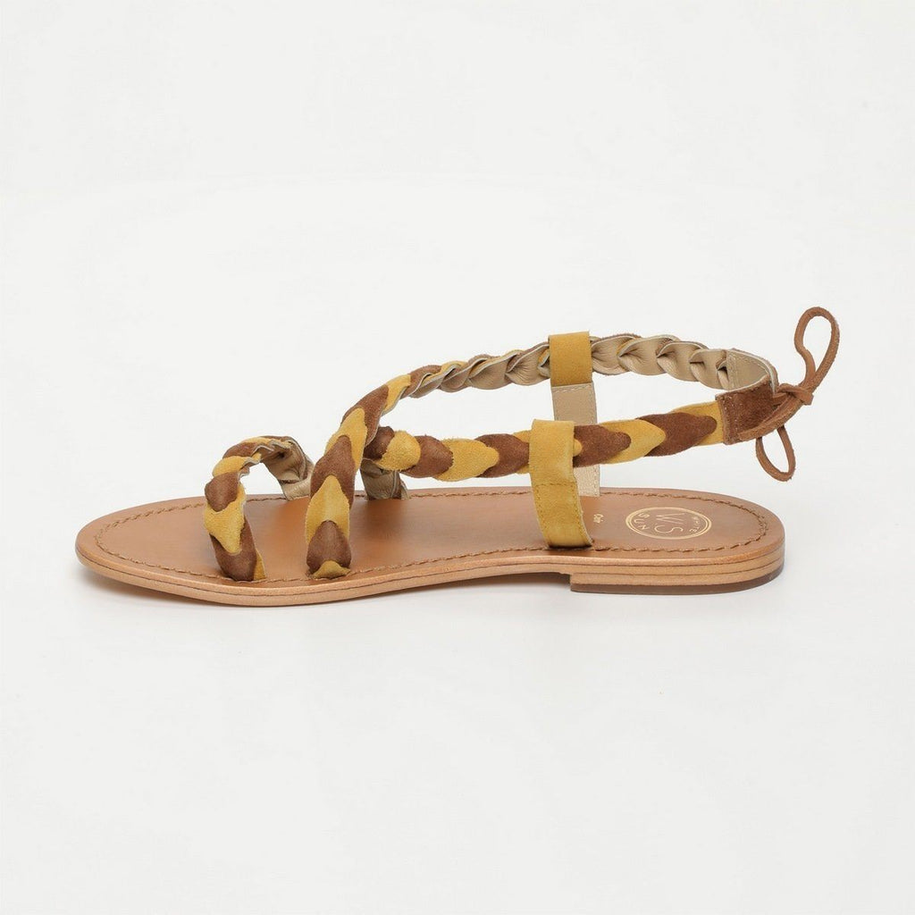 White Sun - Sandales Ombeline - Yellow Et Camel - Femme