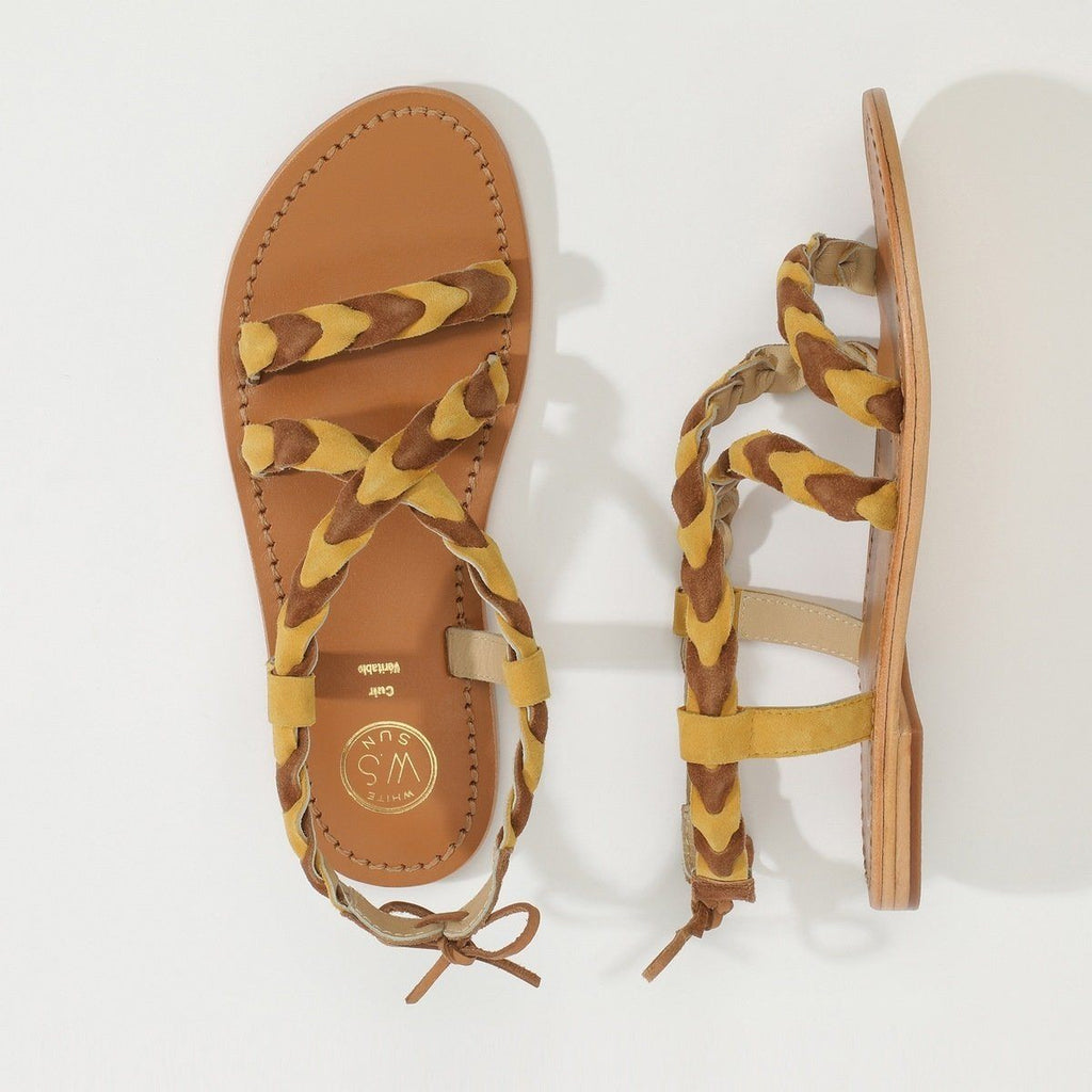 White Sun - Sandales Ombeline - Yellow Et Camel - Femme