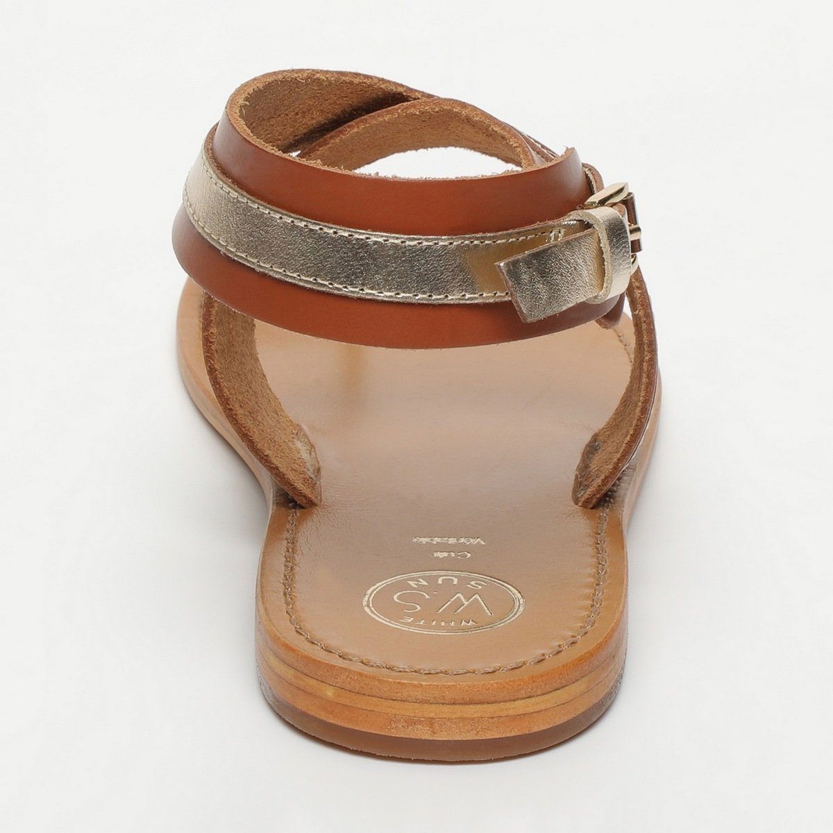 White Sun - Sandales Philastere - Camel Et Gold - Femme