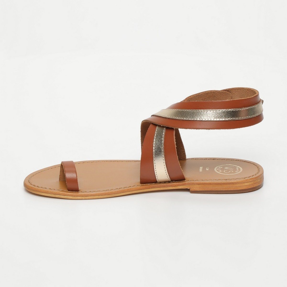 White Sun - Sandales Philastere - Camel Et Gold - Femme
