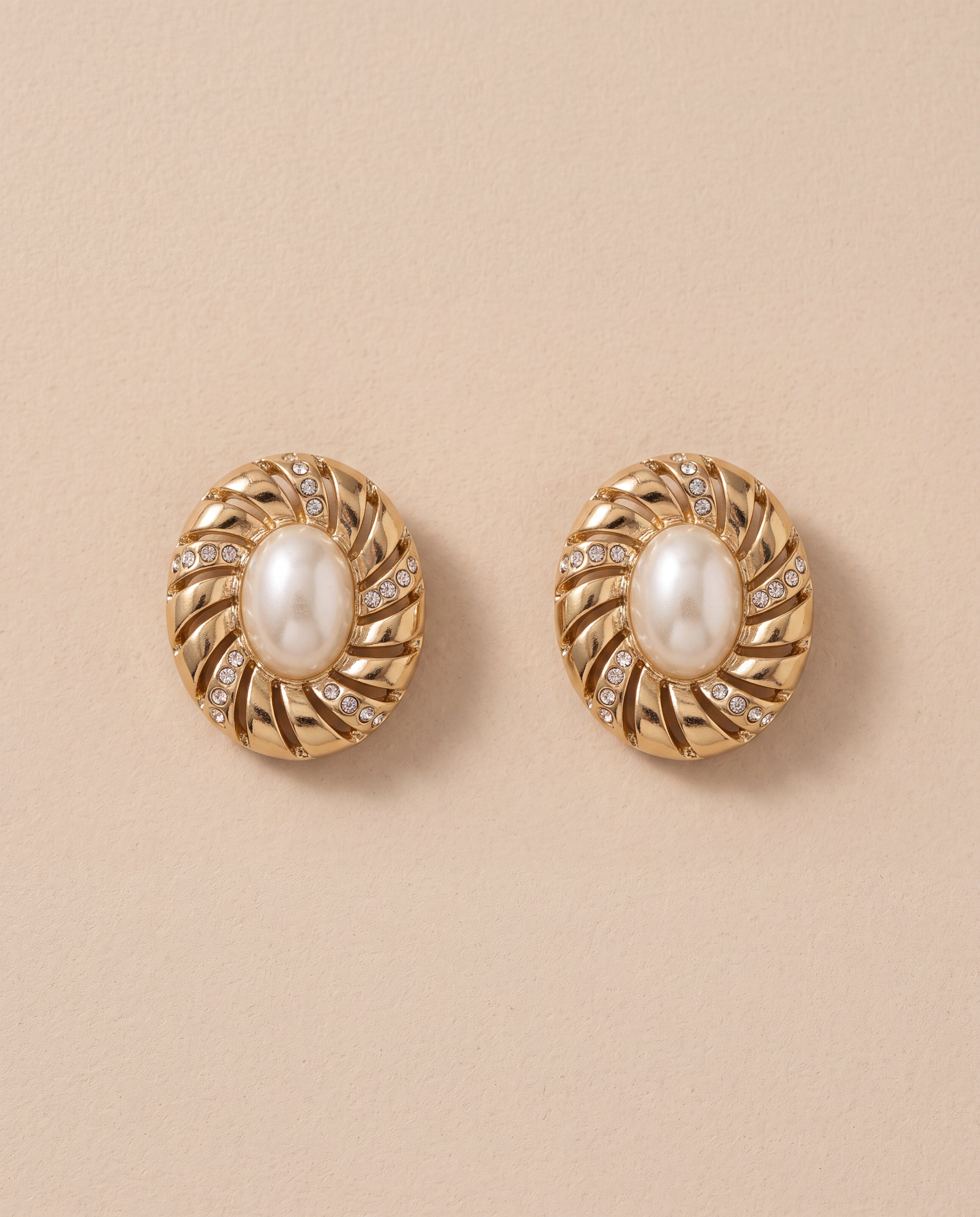 Golden Pearl Earrings