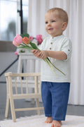 Chemise Côme Rayée - Bébé Garçon - Ecru & Mint
