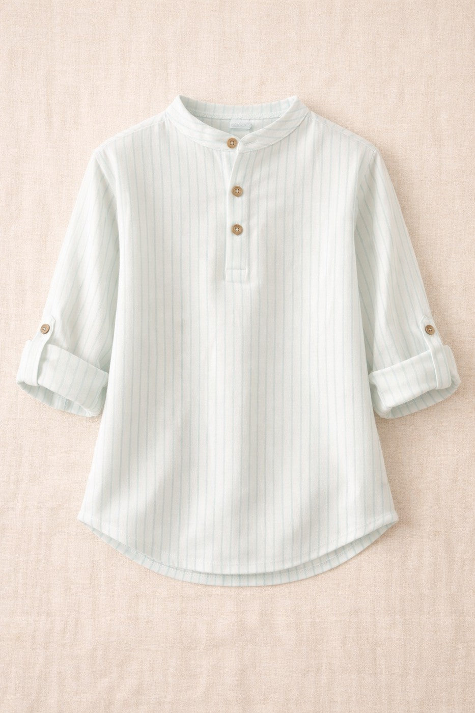 Chemise Côme Rayée - Enfant Garçon - Ecru & Mint