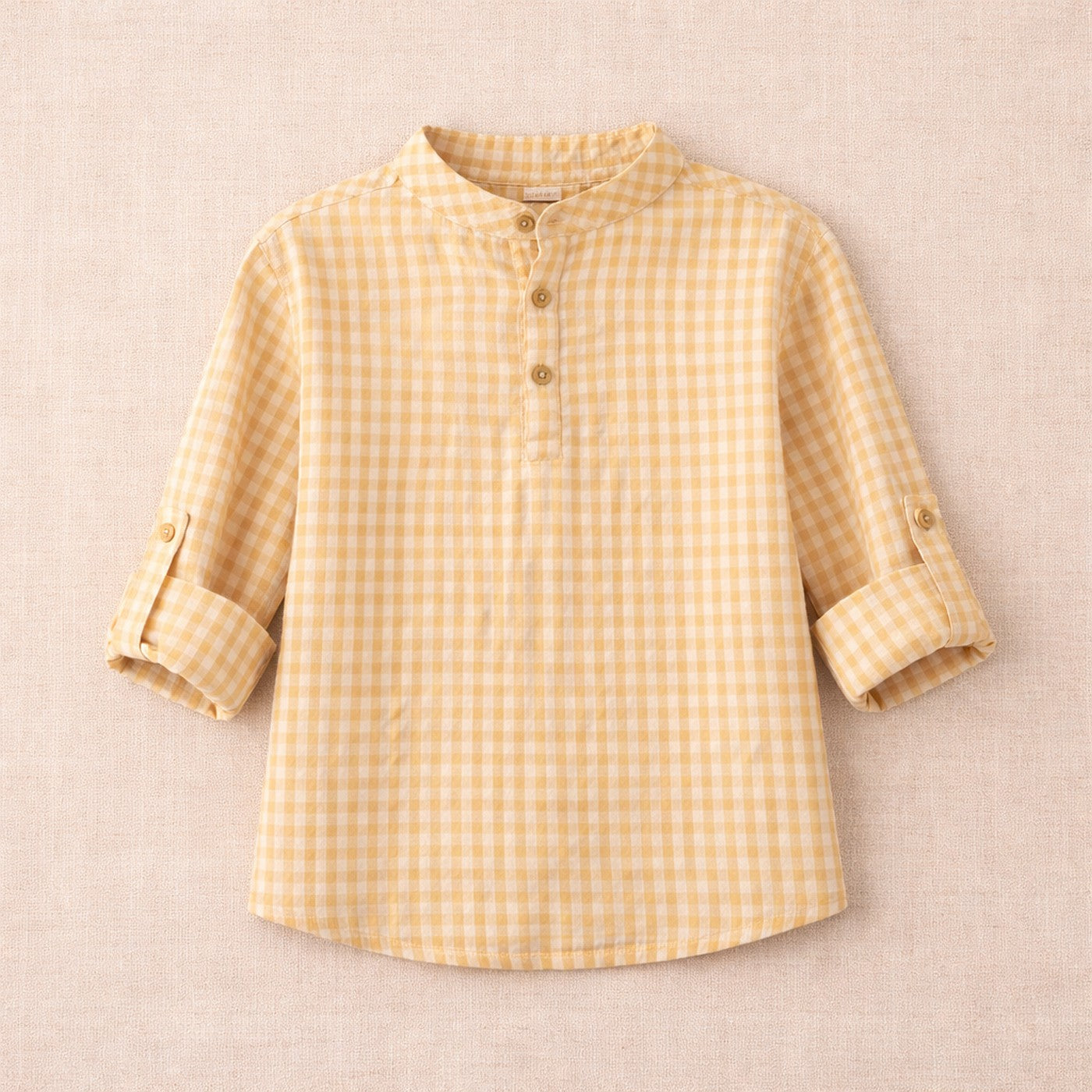 Chemise Côme Vichy - Enfant Garçon - Vichy Camel