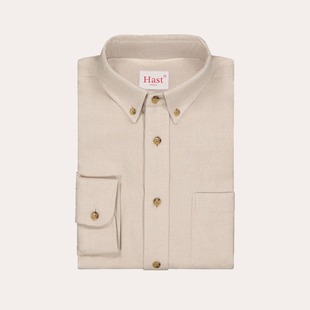 Chemise En Flanelle De Coton Biologique Beige