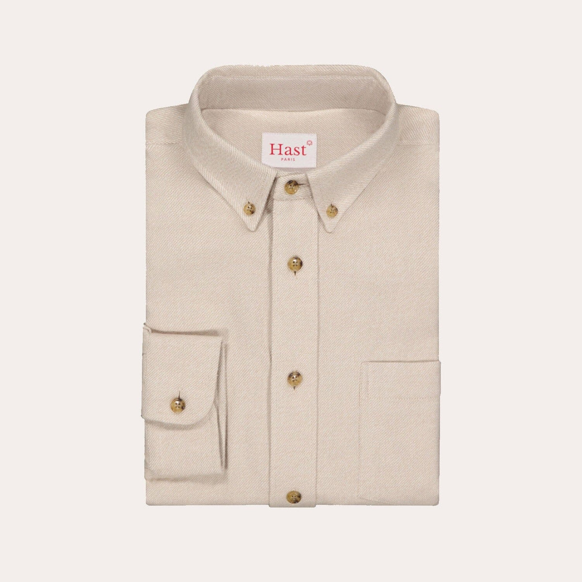 Chemise En Flanelle De Coton Biologique Beige
